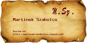 Martinek Szabolcs névjegykártya