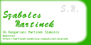 szabolcs martinek business card